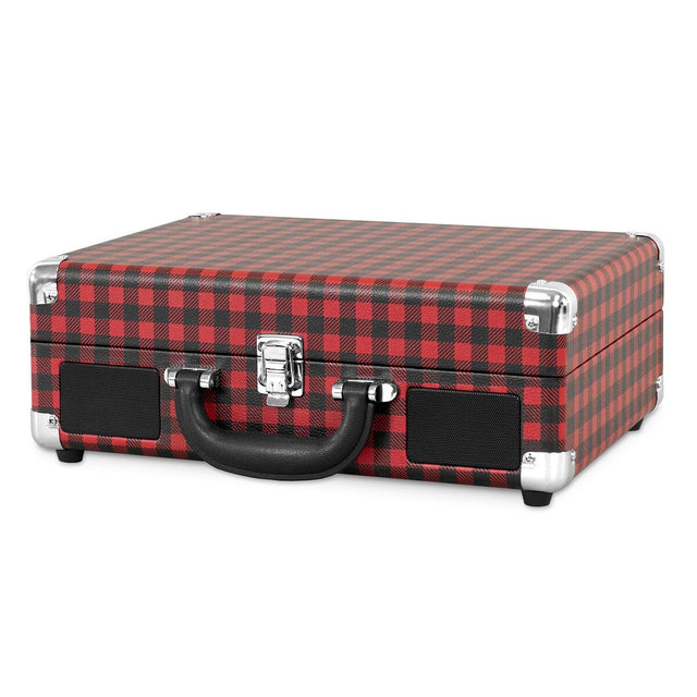 Journey Suitcase Record Player - Red Plaid Image 2