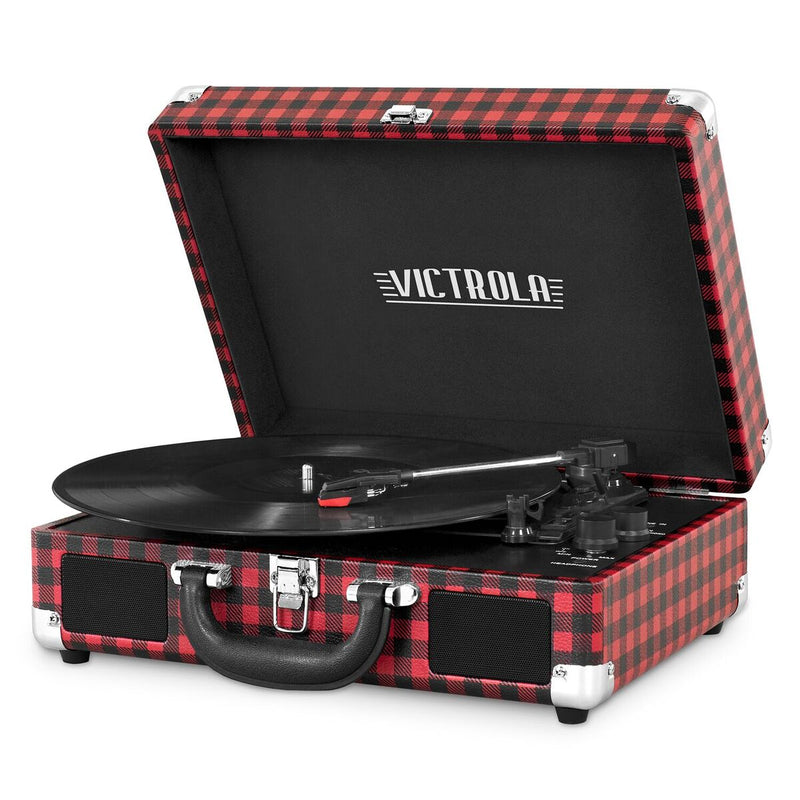 Journey Suitcase Record Player - Red Plaid