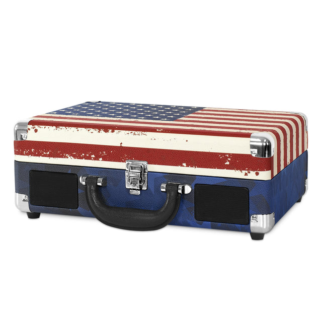 Journey Suitcase Record Player - US Flag Image 2