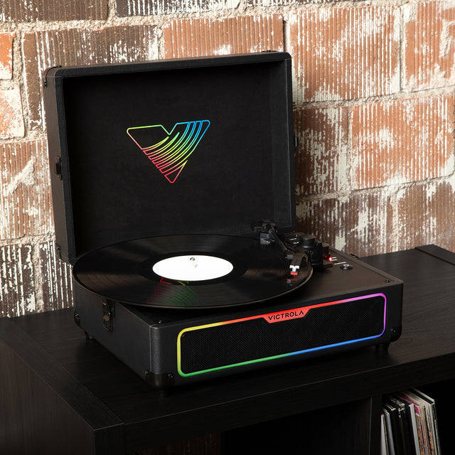 Journey Glow Illuminated Suitcase Record Player Image 2
