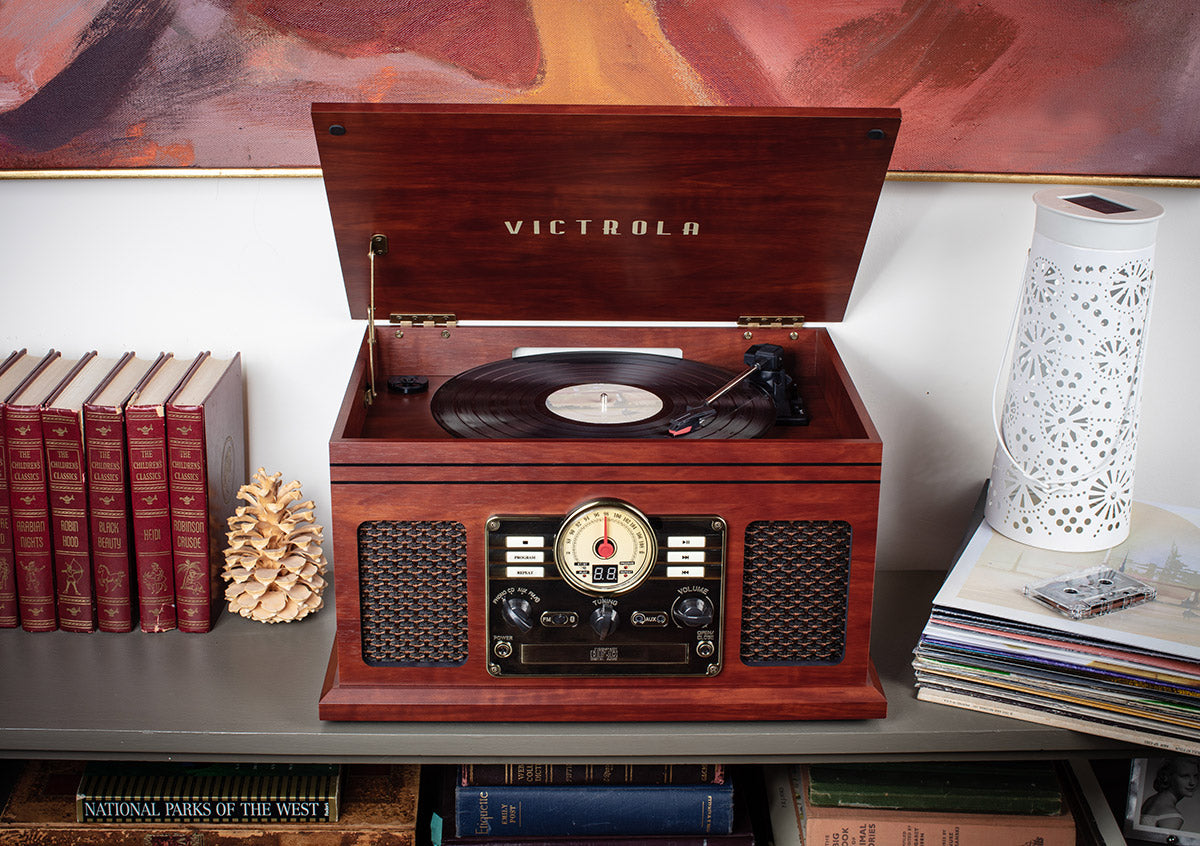 in Record Player With Bluetooth Nostalgic Record Player
