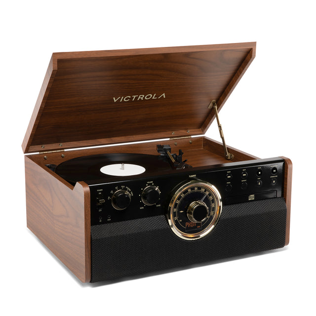 Empire 6-in-1 Wood Record Player