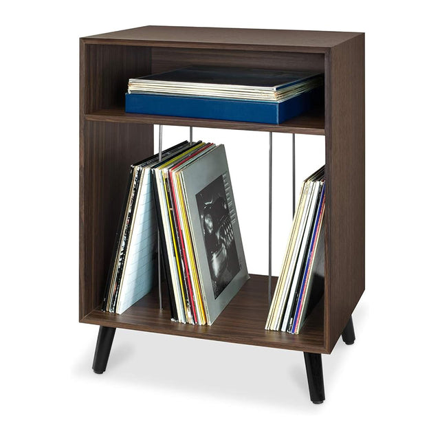 Wooden Entertainment Stand with Record Holder Image 2