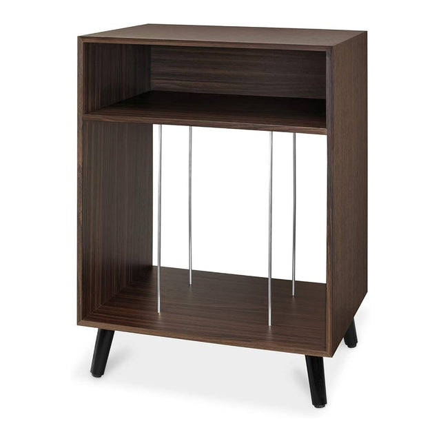 Wooden Entertainment Stand with Record Holder