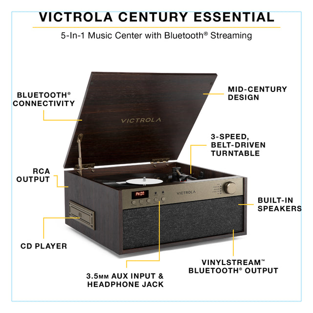 Century Essential Record Player Image 2