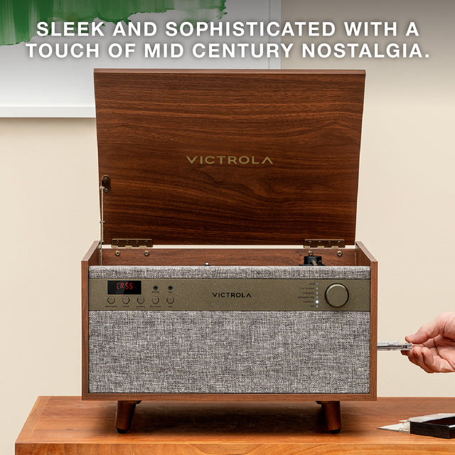 Century 6-in-1 Wood Record Player Image 2