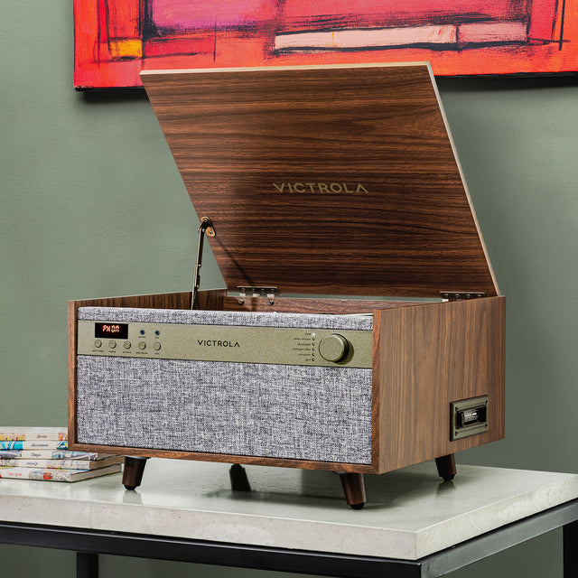 Century 6-in-1 Wood Record Player Image 2