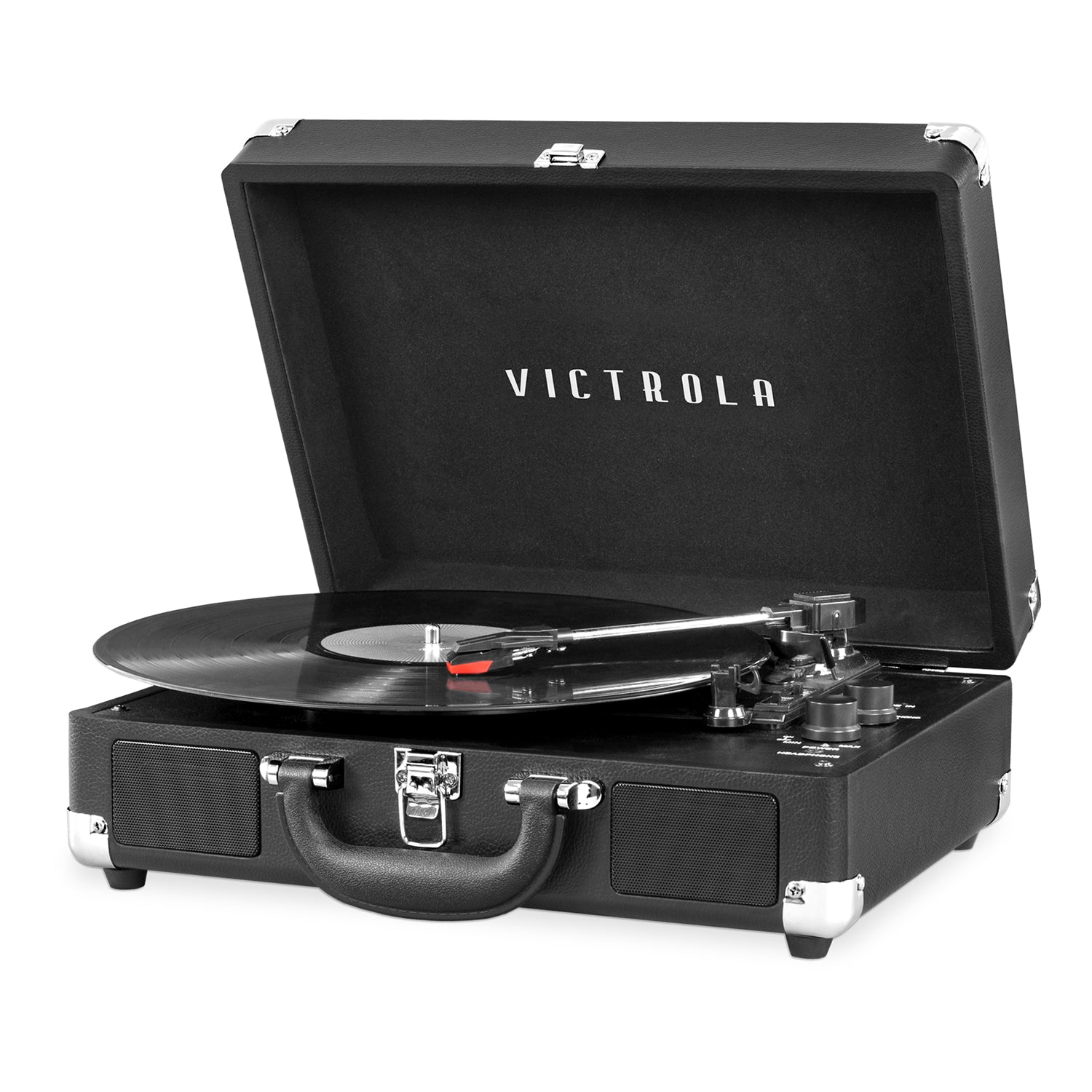 Bluetooth Briefcase Portable Record Player - Black – Victrola