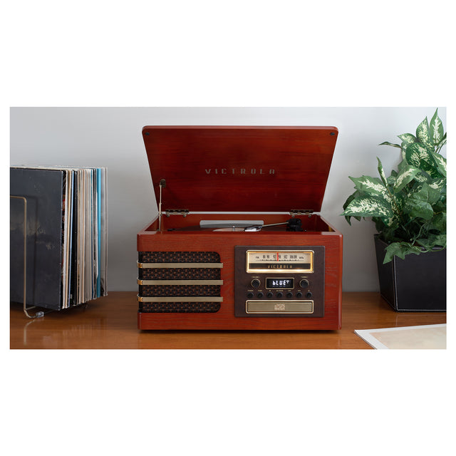 Ellington Vintage Wood Record Player Image 2