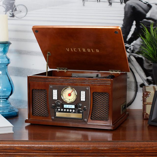 Navigator 8-in-1 Wood Record Player Image 2